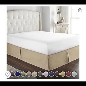 BEIGE BED SKIRT